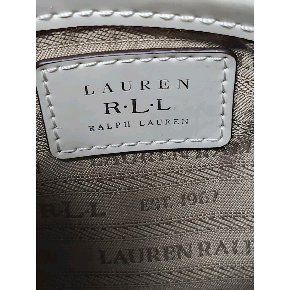 R.L.L Lauren Ralph Lauren Crossbody Bag Cream Small Leather Classic Purse - Picture 13 of 16